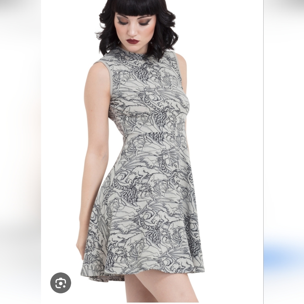 Clash Of The Sigils Skater Midi Dress